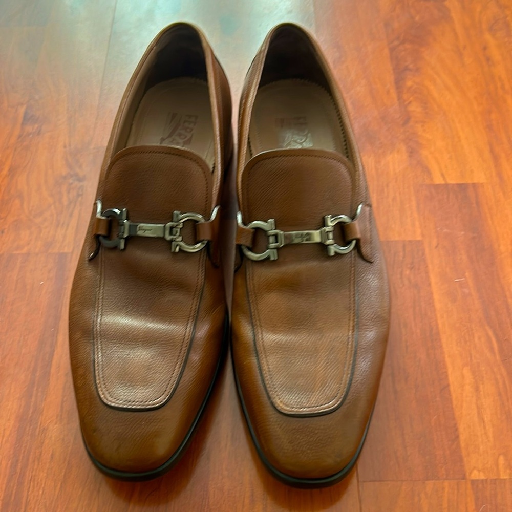 Men’s Cognac Salvatore Ferragamo Loafers size 11